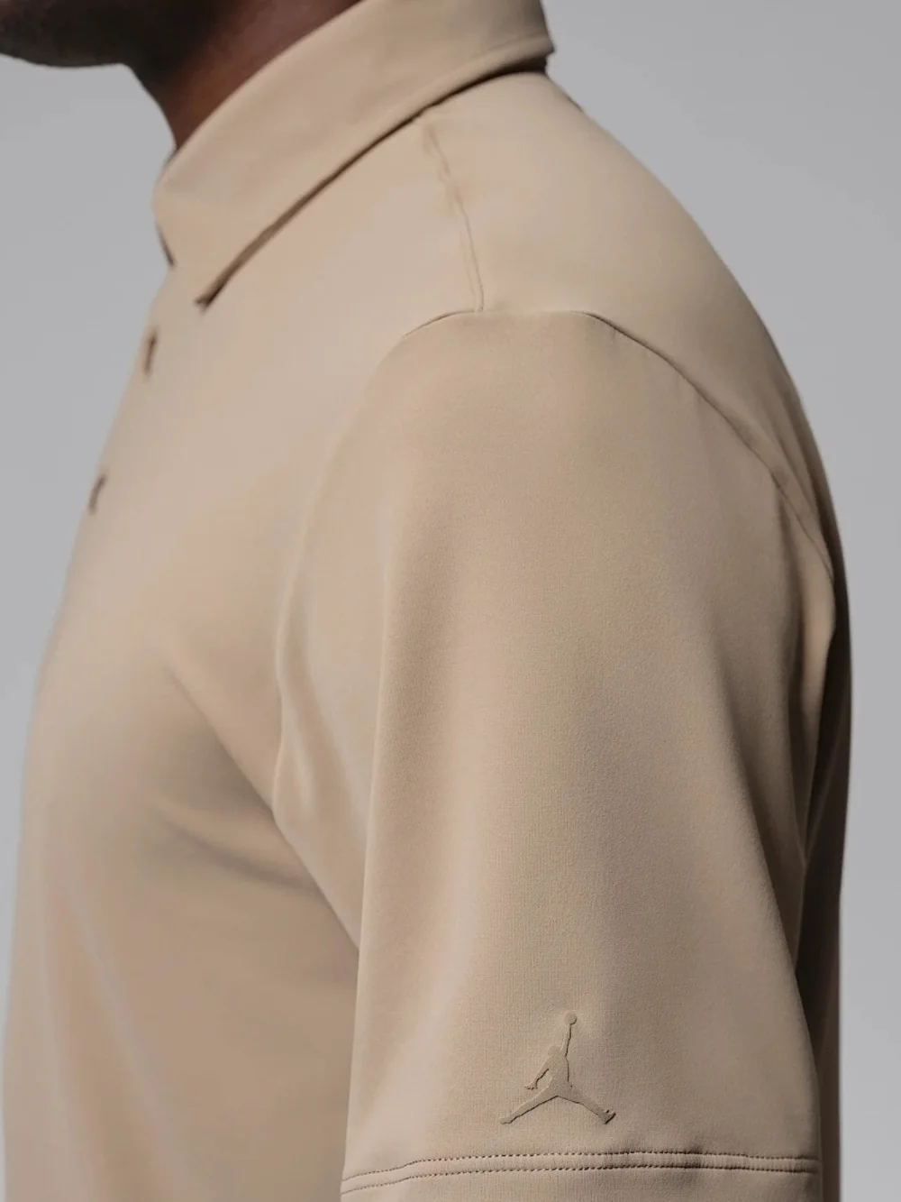 Jordan Mens Polo Shirt Khaki